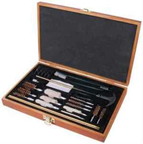 Outers Cleaning Kit For .22 Caliber and Up 28 Piece Wood Box 70082